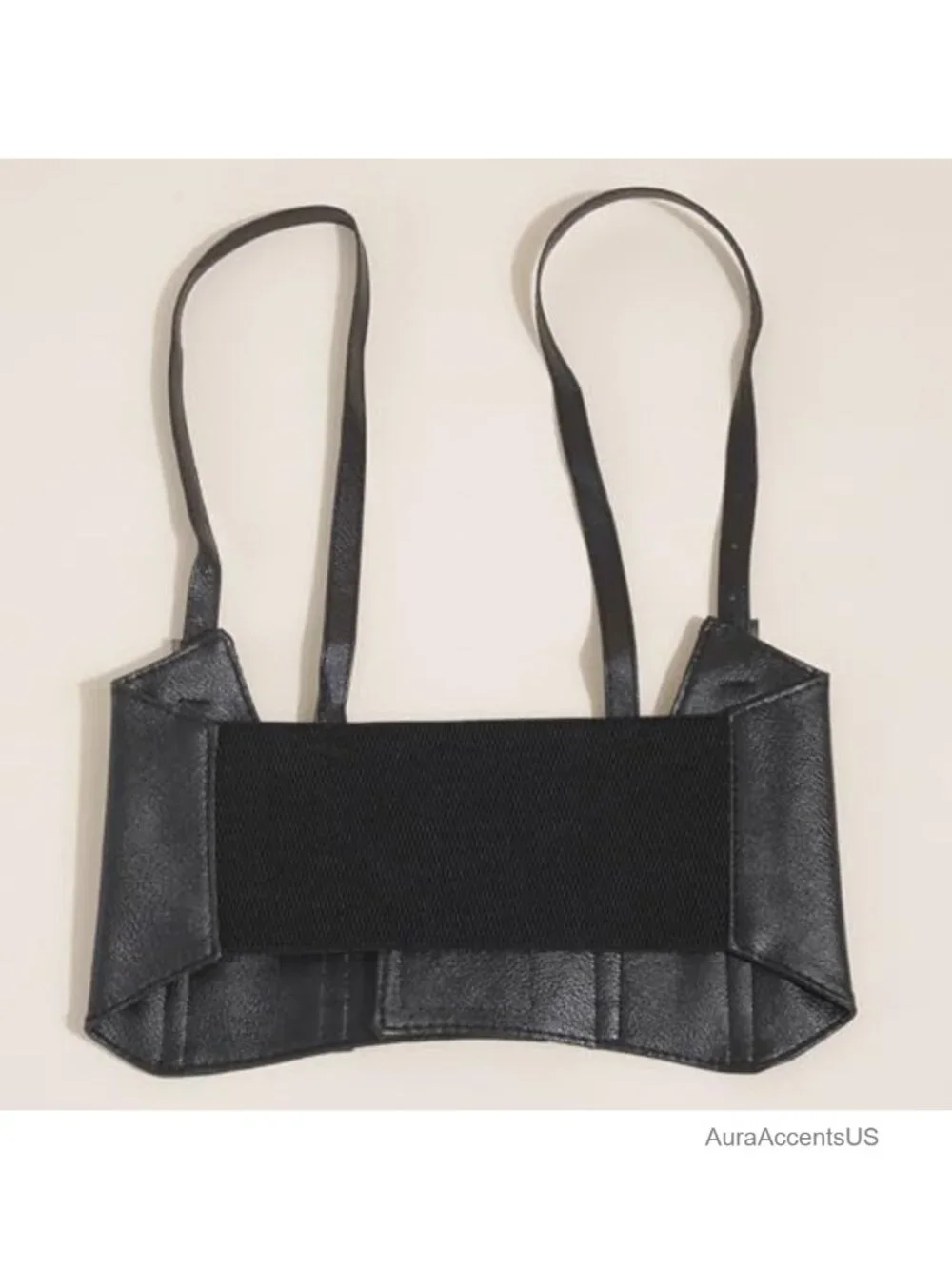 Faux Leather Wide Elastic Underbust Corset Belt Steampunk Waist Cincher